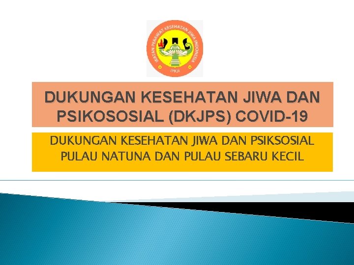 DUKUNGAN KESEHATAN JIWA DAN PSIKOSOSIAL (DKJPS) COVID-19 DUKUNGAN KESEHATAN JIWA DAN PSIKSOSIAL PULAU NATUNA