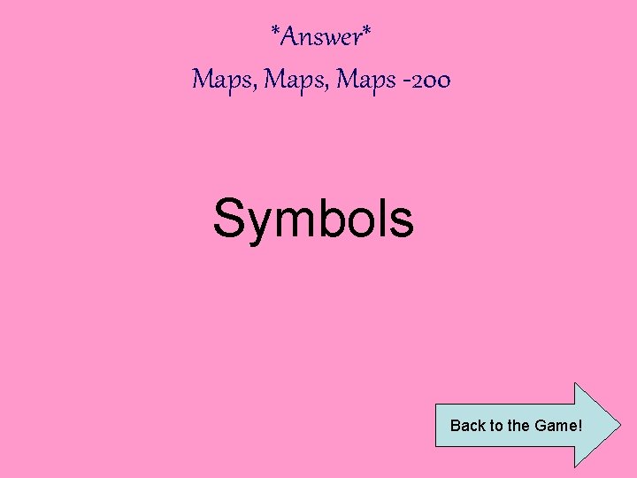 *Answer* Maps, Maps -200 Symbols Back to the Game! 