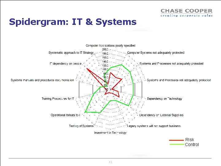 Spidergram: IT & Systems Risk Control 13 