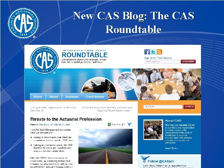 New CAS Blog: The CAS Roundtable 
