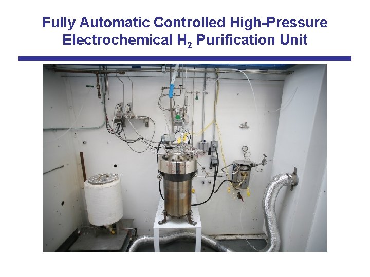 Fully Automatic Controlled High-Pressure Electrochemical H 2 Purification Unit 