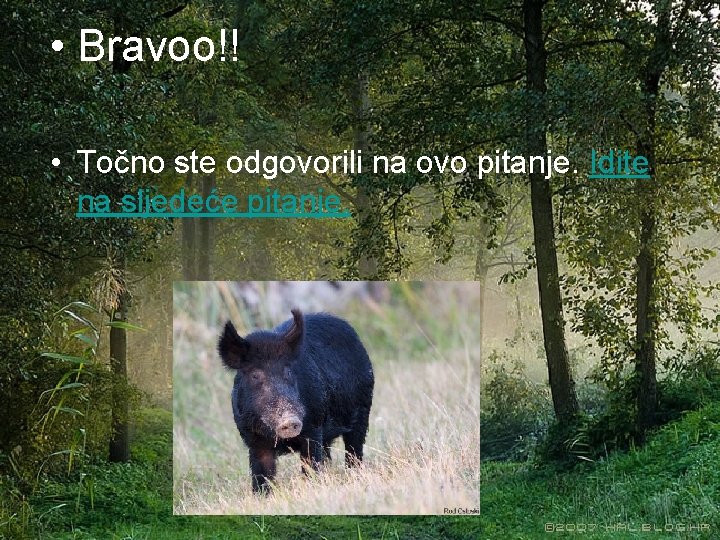  • Bravoo!! • Točno ste odgovorili na ovo pitanje. Idite na sljedeće pitanje.