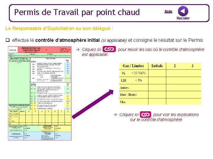 Permis de Travail par point chaud Aide Reculer Le Responsable d’Exploitation ou son délégué