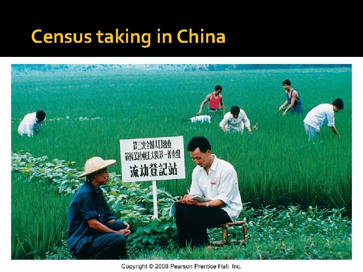 Census taking in China 