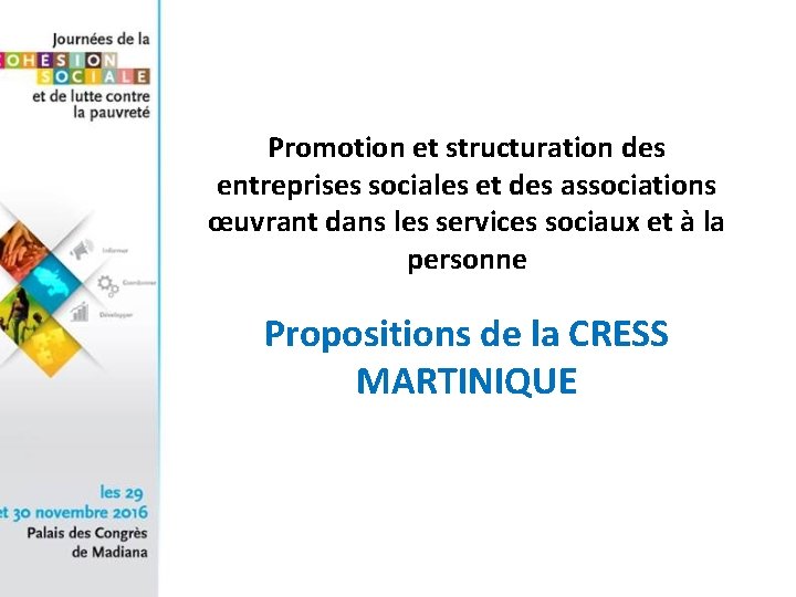 Promotion et structuration des entreprises sociales et des associations œuvrant dans les services sociaux