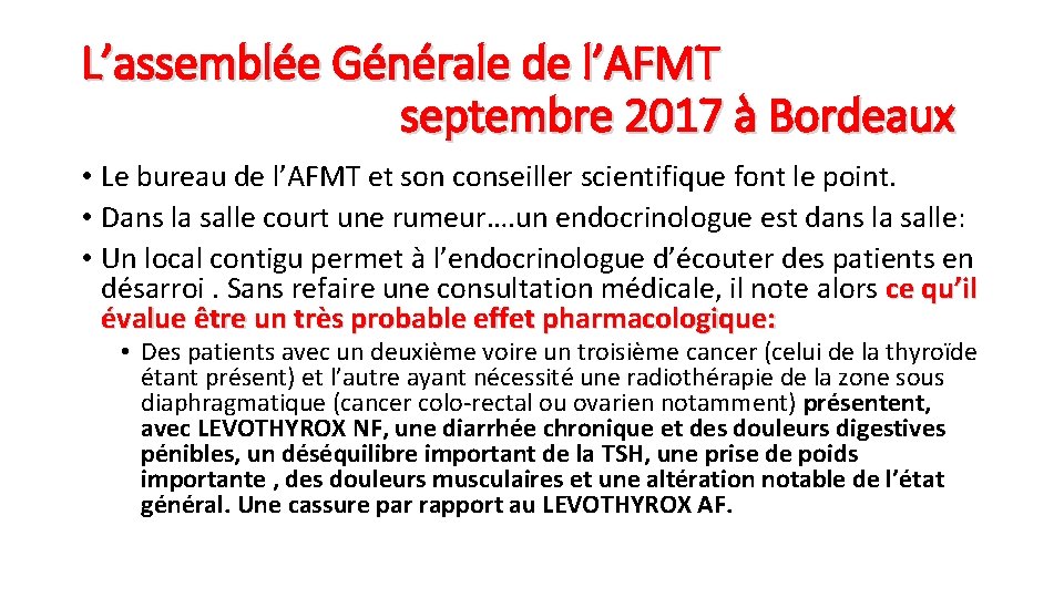 L’assemblée Générale de l’AFMT septembre 2017 à Bordeaux • Le bureau de l’AFMT et