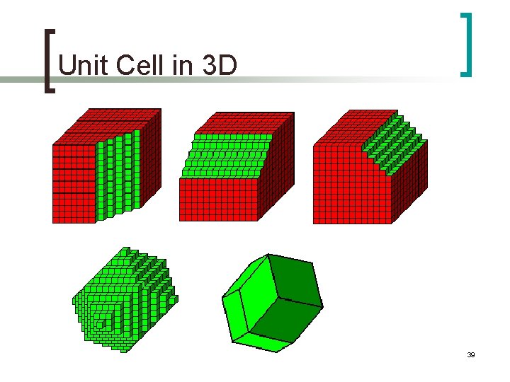 Unit Cell in 3 D Crystal Structure 39 