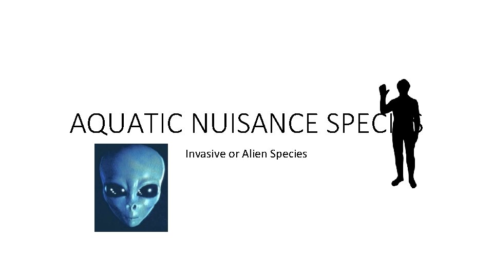 AQUATIC NUISANCE SPECIES Invasive or Alien Species 