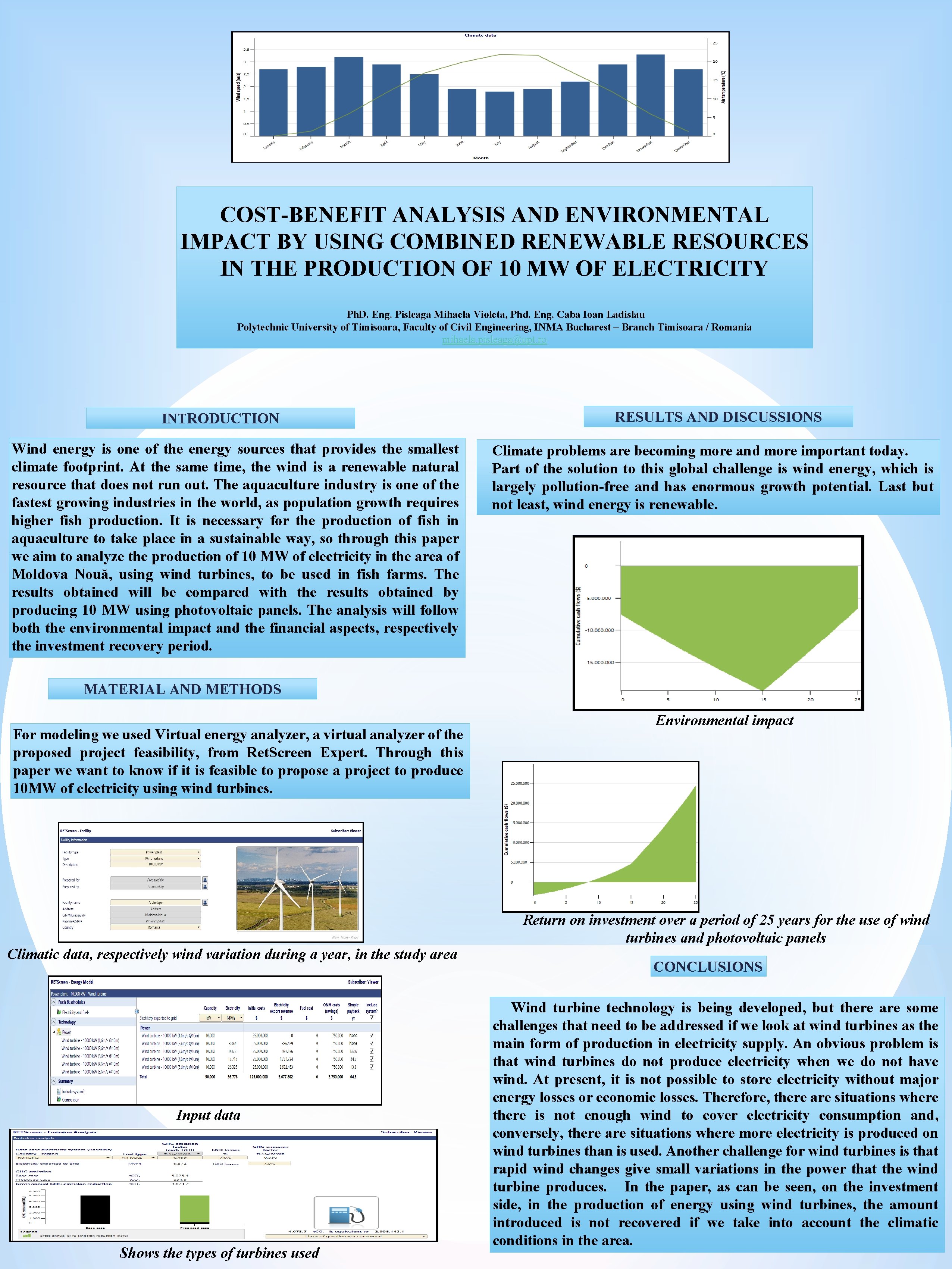 COST-BENEFIT ANALYSIS AND ENVIRONMENTAL IMPACT BY USING COMBINED RENEWABLE RESOURCES IN THE PRODUCTION OF