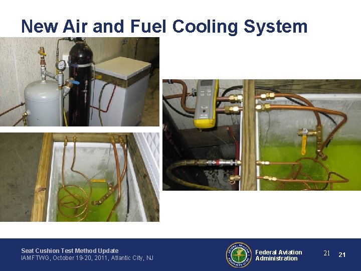 New Air and Fuel Cooling System Seat Cushion Test Method Update IAMFTWG, October 19