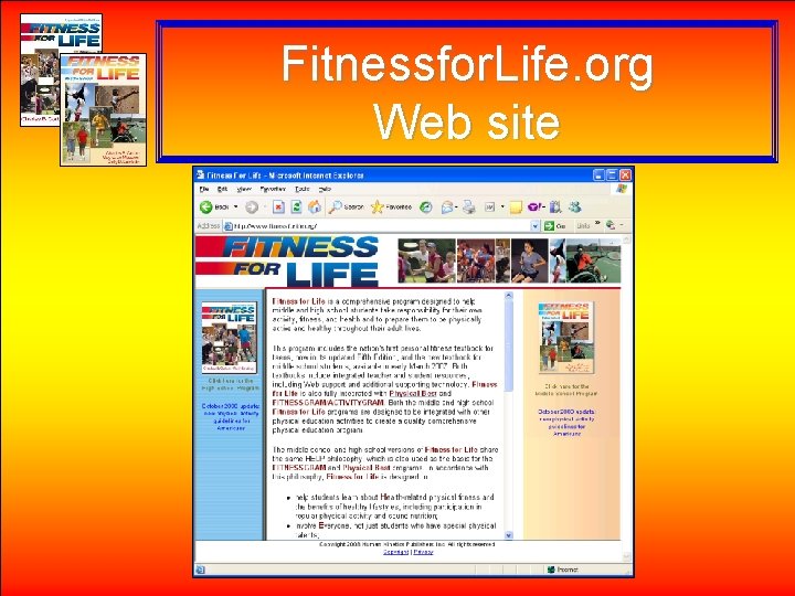 Fitnessfor. Life. org Web site 