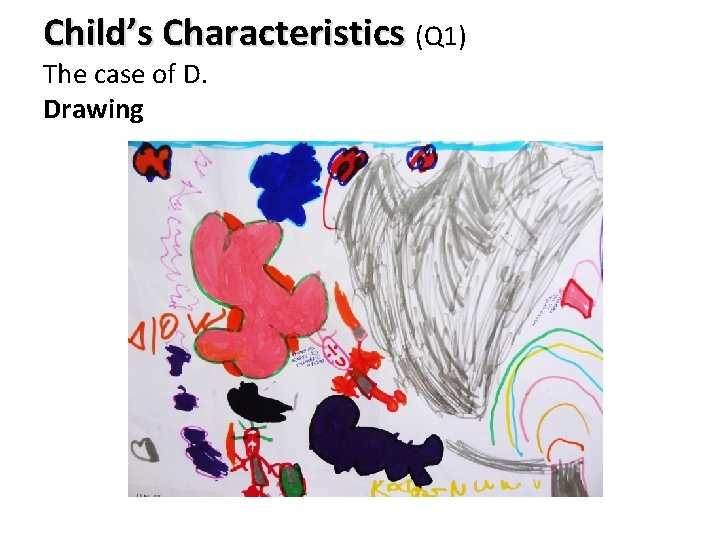 Child’s Characteristics (Q 1) The case of D. Drawing 