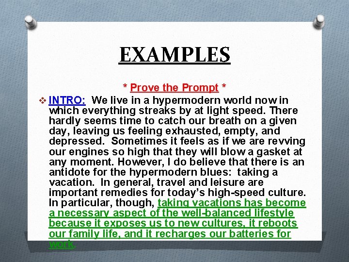 EXAMPLES * Prove the Prompt * v INTRO: We live in a hypermodern world