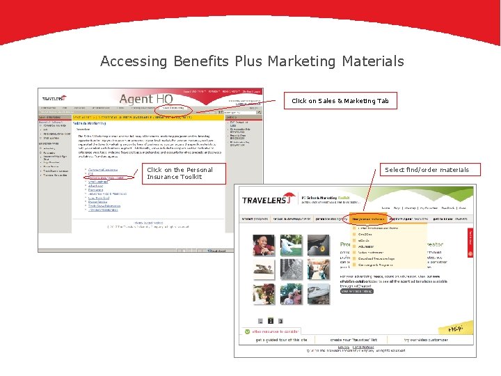 Accessing Benefits Plus Marketing Materials Click on Sales & Marketing Tab Click on the