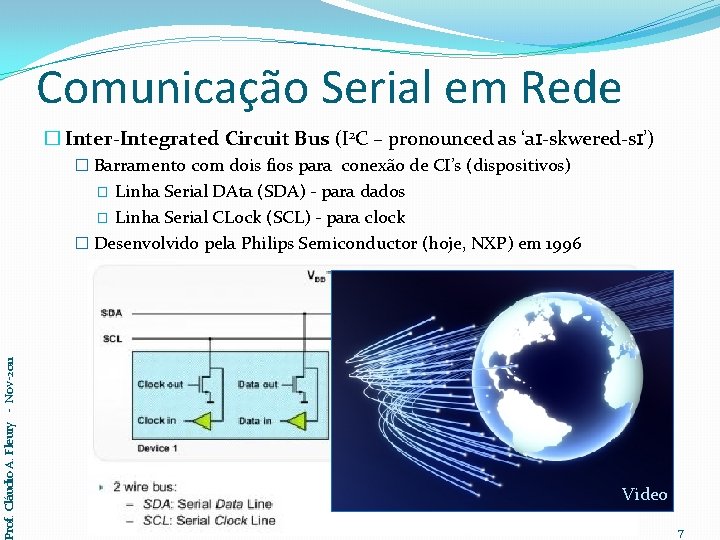 Comunicação Serial em Rede � Inter-Integrated Circuit Bus (I 2 C – pronounced as