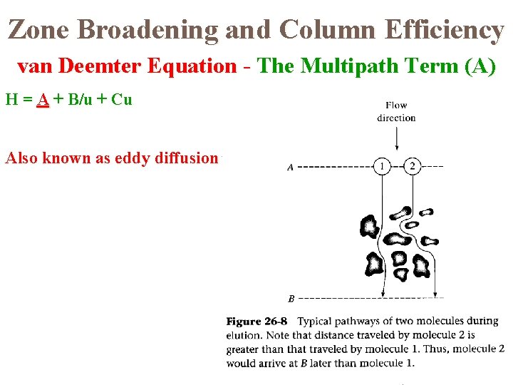 Zone Broadening and Column Efficiency van Deemter Equation - The Multipath Term (A) H