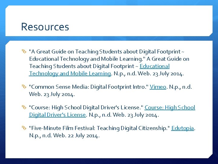Resources "A Great Guide on Teaching Students about Digital Footprint ~ Educational Technology and