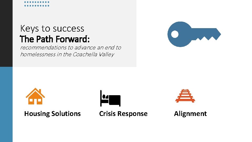 Keys to success The Path Forward: recommendations to advance an end to homelessness in