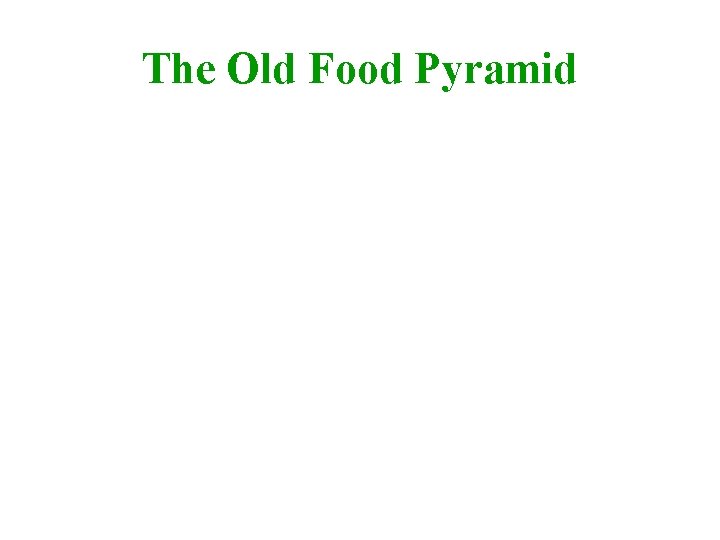 The Old Food Pyramid 