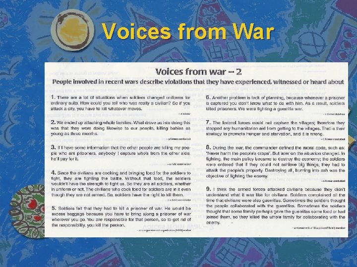 Voices from War 