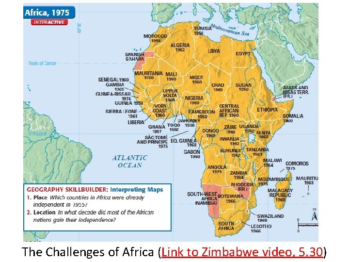 The Challenges of Africa (Link to Zimbabwe video, 5. 30) 