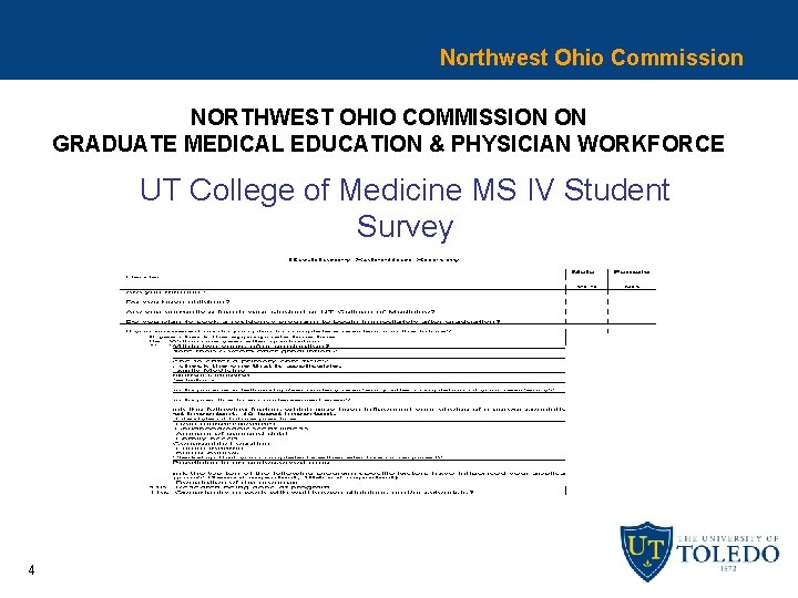 Northwest Ohio Commission NORTHWEST OHIO COMMISSION ON GRADUATE MEDICAL EDUCATION & PHYSICIAN WORKFORCE UT