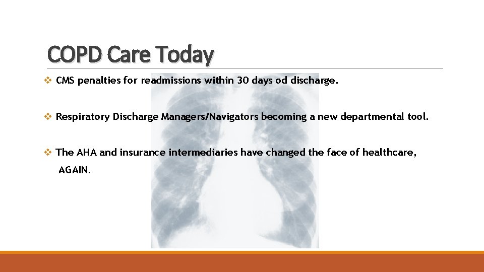 COPD Care Today v CMS penalties for readmissions within 30 days od discharge. v