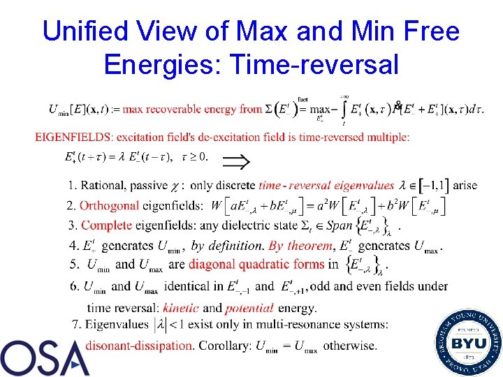 Unified View of Max and Min Free Energies: Time-reversal 10 