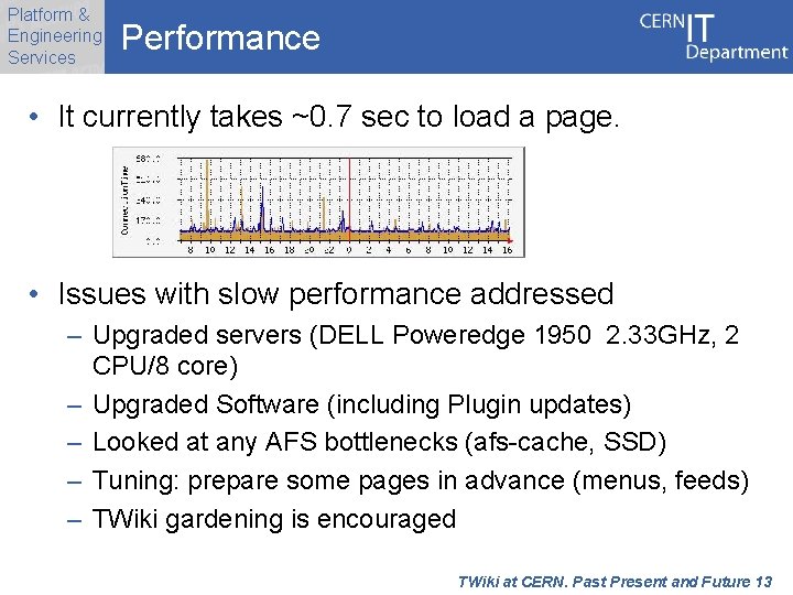 Platform & Engineering Services Performance • It currently takes ~0. 7 sec to load