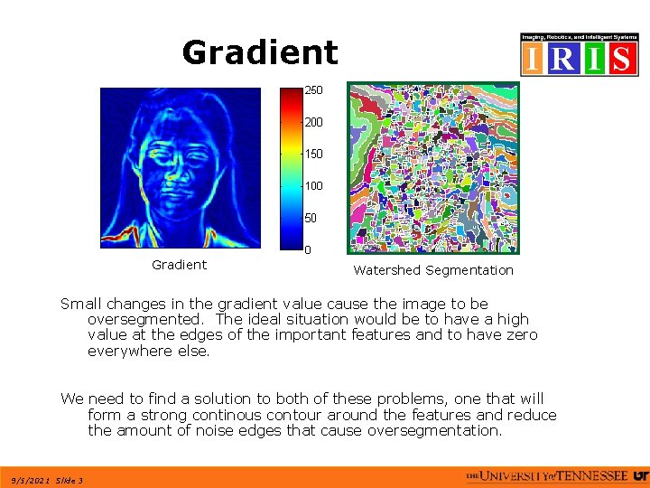 Gradient Watershed Segmentation Small changes in the gradient value cause the image to be