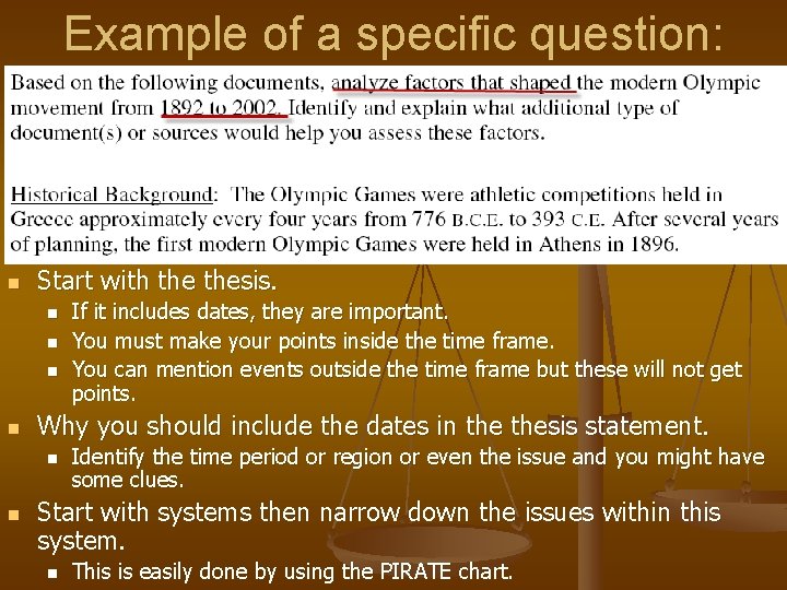 Document Based Question Essay AP World History DBQ