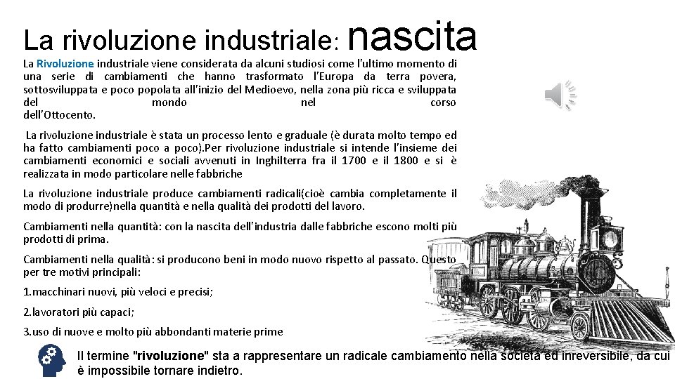 La Rivoluzione Industriale La nascita dellera delle macchine