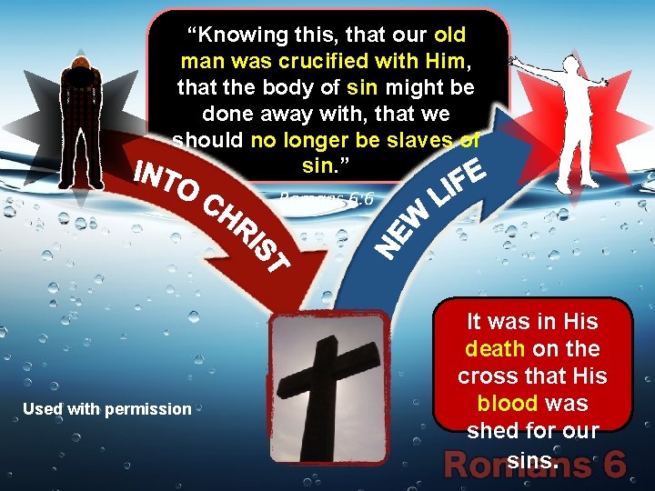 “Knowing this, that our old man was crucified with Him, that the body of