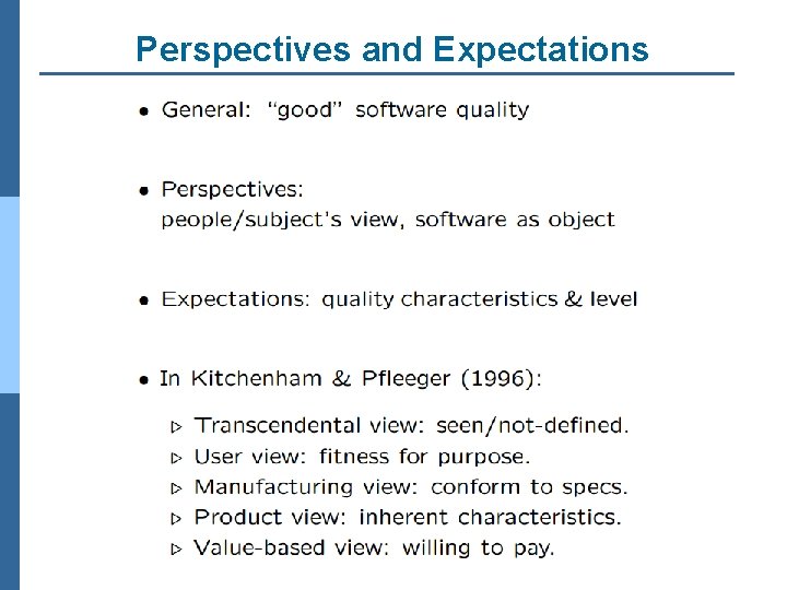 Perspectives and Expectations 