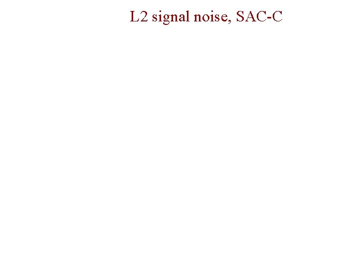 L 2 signal noise, SAC-C 