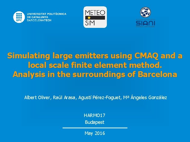 Simulating large emitters using CMAQ and a local scale finite element method. Analysis in