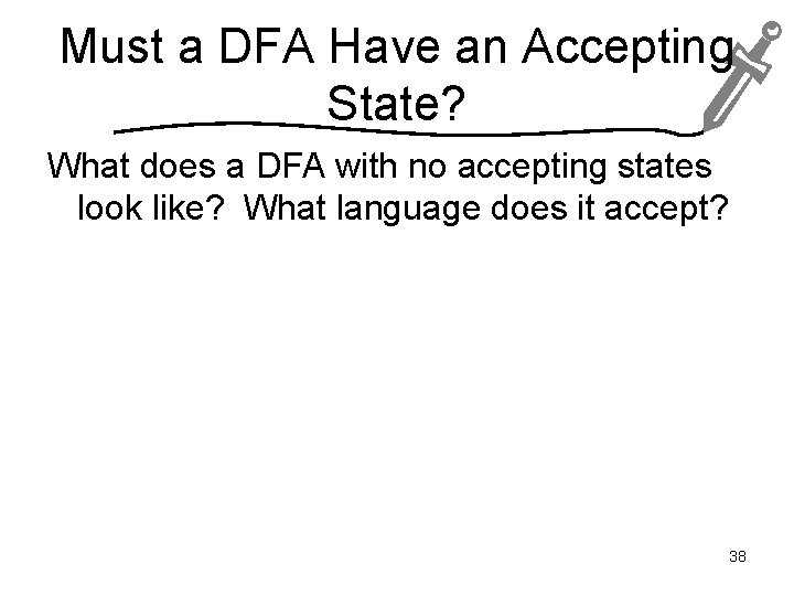 Must a DFA Have an Accepting State? What does a DFA with no accepting