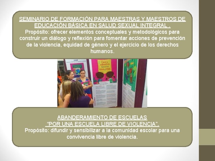 SEMINARIO DE FORMACIÓN PARA MAESTRAS Y MAESTROS DE EDUCACIÓN BÁSICA EN SALUD SEXUAL INTEGRAL.