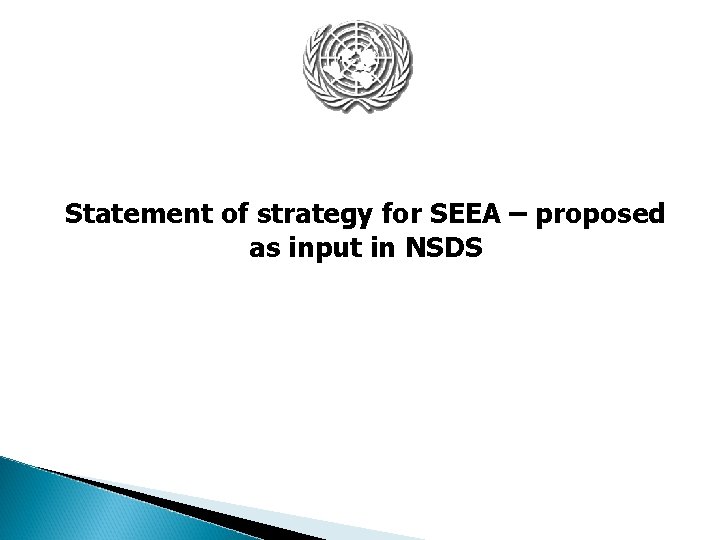 Statement of strategy for SEEA – proposed as input in NSDS 