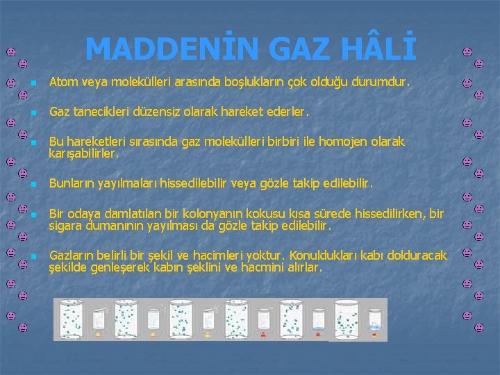 MADDENİN GAZ H Lİ n Atom veya molekülleri arasında boşlukların çok olduğu durumdur. n