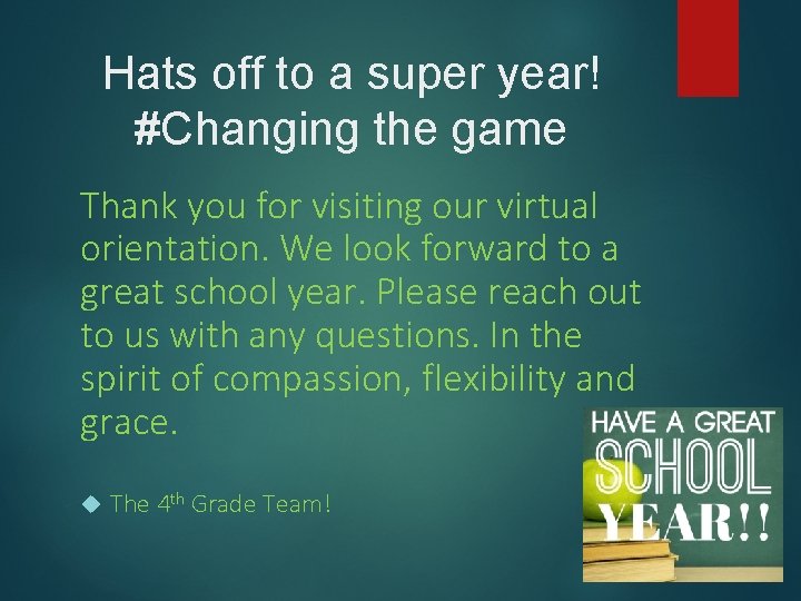 Hats off to a super year! #Changing the game Thank you for visiting our
