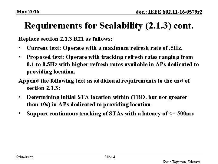 May 2016 doc. : IEEE 802. 11 -16/0579 r 2 Requirements for Scalability (2.