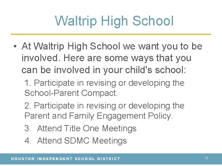 Waltrip High School • At Waltrip High School we want you to be involved. Waltrip High School • At Waltrip High School we want you to be involved.
