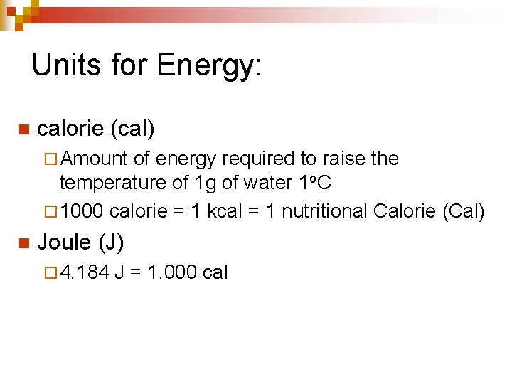 Calories In Physics Thermochemistry Introduction Thermochemistry n The study of energy