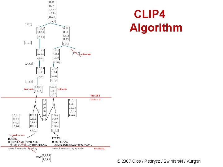 CLIP 4 Algorithm © 2007 Cios / Pedrycz / Swiniarski / Kurgan 