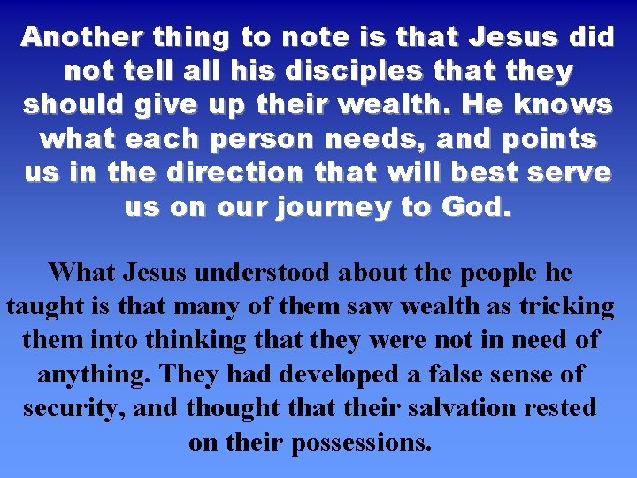 Another thing to note is that Jesus did not tell all his disciples that Another thing to note is that Jesus did not tell all his disciples that