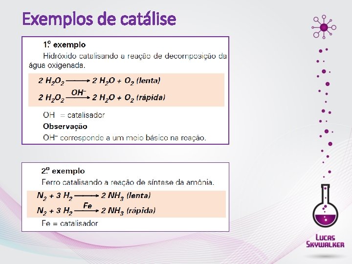 Exemplos de catálise 