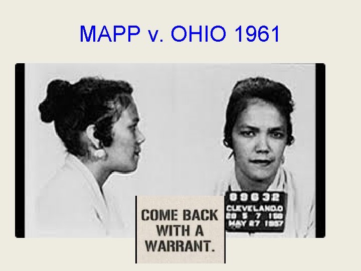 MAPP v. OHIO 1961 