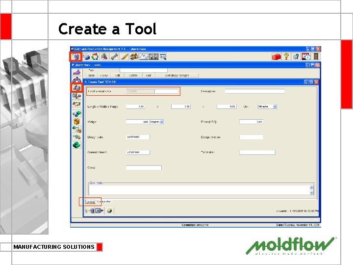 Create a Tool MANUFACTURING SOLUTIONS 