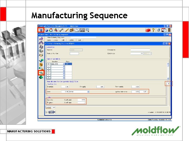 Manufacturing Sequence MANUFACTURING SOLUTIONS 